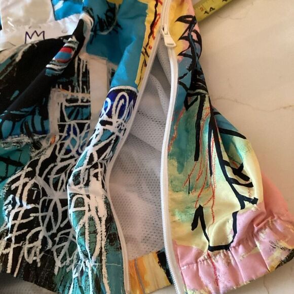 Jean Michel Basquiat + Members Only Mens Sz S Windbreaker Hoodie Limited Edition - Picture 10 of 13